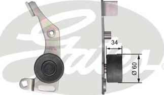 Gates T41137 - Poulie-tendeur, courroie de distribution cwaw.fr