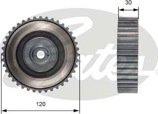 Gates T41255 - Poulie renvoi / transmission, courroie de distribution cwaw.fr