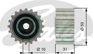 Gates T41236 - Poulie renvoi / transmission, courroie de distribution cwaw.fr