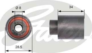 Gates T41230 - Poulie renvoi / transmission, courroie de distribution cwaw.fr