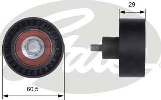 Gates T41233 - Poulie renvoi / transmission, courroie de distribution cwaw.fr