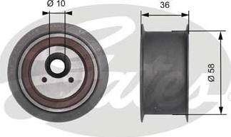 Gates T41228 - Poulie renvoi / transmission, courroie de distribution cwaw.fr