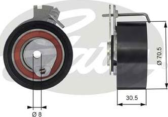 Gates T43159 - Poulie-tendeur, courroie de distribution cwaw.fr