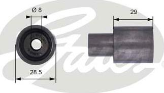 Gates T42051 - Poulie renvoi / transmission, courroie de distribution cwaw.fr