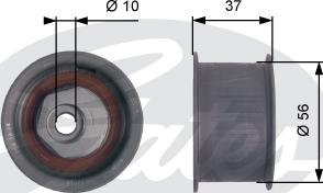 Gates T42086 - Poulie renvoi / transmission, courroie de distribution cwaw.fr