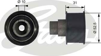 Gates T42080 - Poulie renvoi / transmission, courroie de distribution cwaw.fr