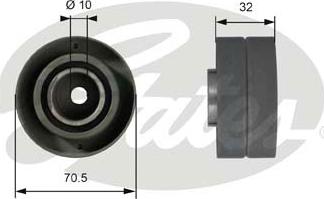 Gates T42072 - Poulie renvoi / transmission, courroie de distribution cwaw.fr