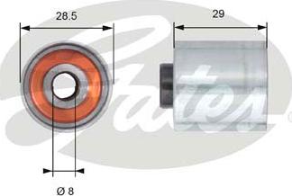 Gates T42148 - Poulie renvoi / transmission, courroie de distribution cwaw.fr