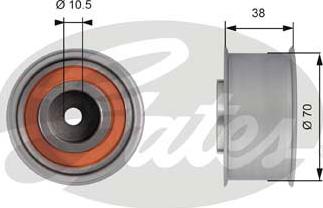 Gates T42155 - Poulie renvoi / transmission, courroie de distribution cwaw.fr