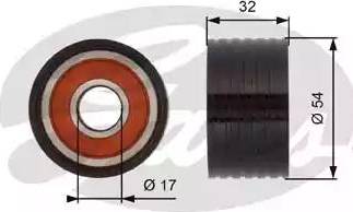 Gates T42166 - Poulie renvoi / transmission, courroie de distribution cwaw.fr