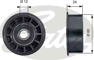 Gates T42160 - Poulie renvoi / transmission, courroie de distribution cwaw.fr