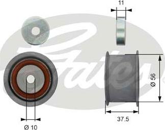 Gates T42174 - Poulie renvoi / transmission, courroie de distribution cwaw.fr