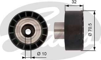 Gates T42207 - Poulie renvoi / transmission, courroie de distribution cwaw.fr