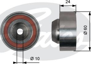 Gates T42231 - Poulie renvoi / transmission, courroie de distribution cwaw.fr