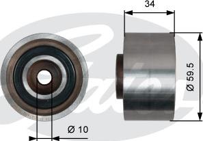 Gates T42222 - Poulie renvoi / transmission, courroie de distribution cwaw.fr