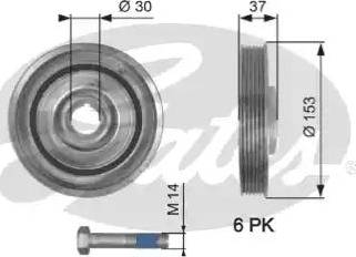 Gates TVD1090A - Poulie, vilebrequin cwaw.fr