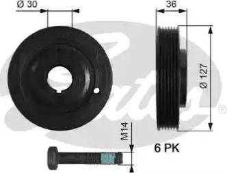 Gates TVD1097A - Poulie, vilebrequin cwaw.fr