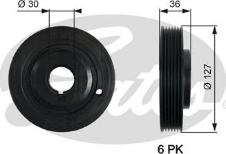 Gates TVD1097 - Poulie, vilebrequin cwaw.fr