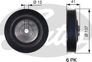 Gates TVD1043 - Poulie, vilebrequin cwaw.fr