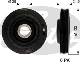 Gates TVD1059 - Poulie, vilebrequin cwaw.fr