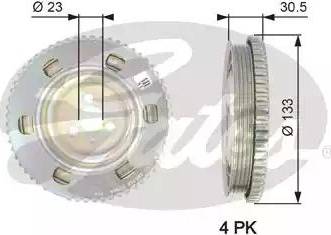 Gates TVD1051 - Poulie, vilebrequin cwaw.fr