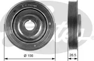 Gates TVD1063 - Poulie, vilebrequin cwaw.fr