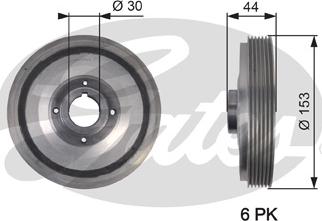 Gates TVD1067 - Poulie, vilebrequin cwaw.fr