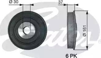 Gates TVD1002 - Poulie, vilebrequin cwaw.fr