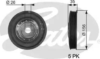 Gates TVD1007 - Poulie, vilebrequin cwaw.fr