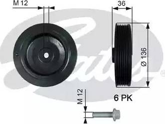 Gates TVD1010A - Poulie, vilebrequin cwaw.fr