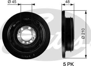 Gates TVD1039 - Poulie, vilebrequin cwaw.fr