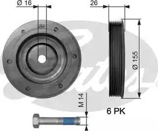 Gates TVD1020A - Poulie, vilebrequin cwaw.fr