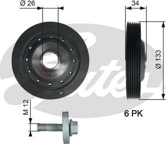 Gates TVD1113A - Poulie, vilebrequin cwaw.fr