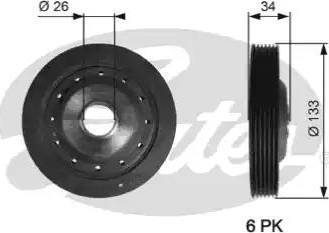 Gates TVD1113 - Poulie, vilebrequin cwaw.fr