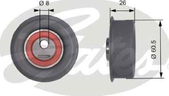 GATES-AU T41253 - Poulie-tendeur, courroie de distribution cwaw.fr