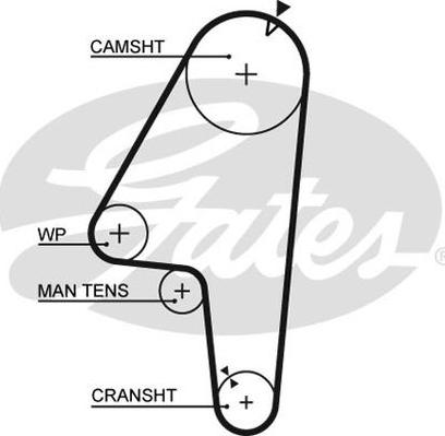 GATES-AU T103 - Courroie de distribution cwaw.fr