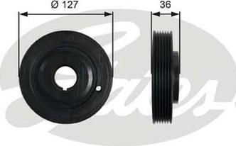 GATES-AU TVD1097 - Poulie, vilebrequin cwaw.fr