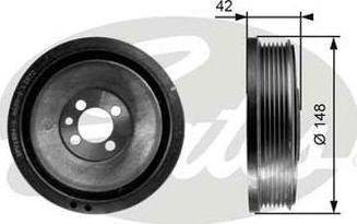 GATES-AU TVD1048 - Poulie, vilebrequin cwaw.fr