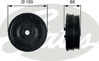 GATES-AU TVD1068 - Poulie, vilebrequin cwaw.fr
