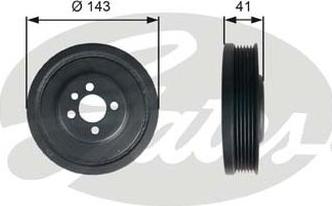 GATES-AU TVD1001 - Poulie, vilebrequin cwaw.fr