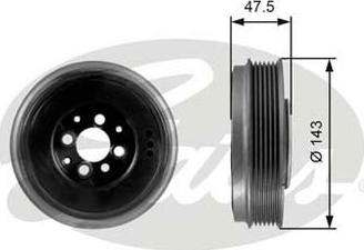 GATES-AU TVD1003 - Poulie, vilebrequin cwaw.fr