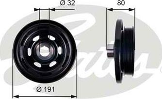 GATES-AU TVD1089 - Poulie, vilebrequin cwaw.fr