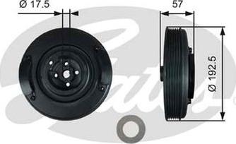 GATES-AU TVD1033 - Poulie, vilebrequin cwaw.fr