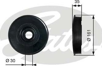 GATES-AU TVD1025 - Poulie, vilebrequin cwaw.fr