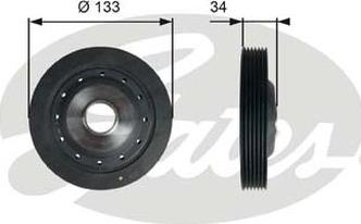 GATES-AU TVD1113 - Poulie, vilebrequin cwaw.fr