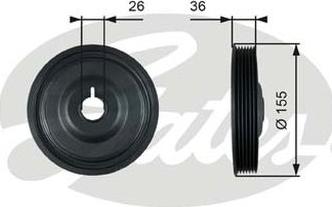 GATES-AU TVD1126 - Poulie, vilebrequin cwaw.fr