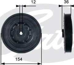 GATES-AU TVD1128 - Poulie, vilebrequin cwaw.fr