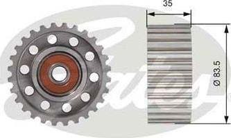 GATES-BR T42100 - Poulie renvoi / transmission, courroie de distribution cwaw.fr