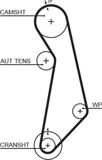 GATES-MX T296 - Courroie de distribution cwaw.fr