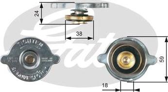 GATES-SEA RC115 - Bouchon de radiateur cwaw.fr